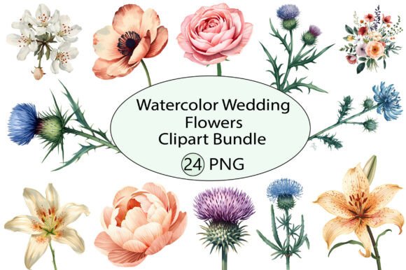 Download Watercolor Wedding Flowers - Wedding Collection