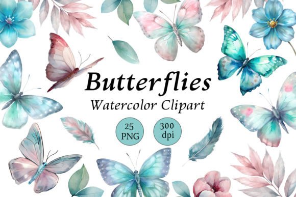 Download Watercolor Butterflies Clipart, PNG - Watercolor butterflies Collection