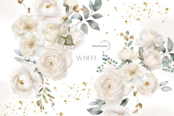 Download Elegant White Flowers Bouquets Clipart - White flowers Collection