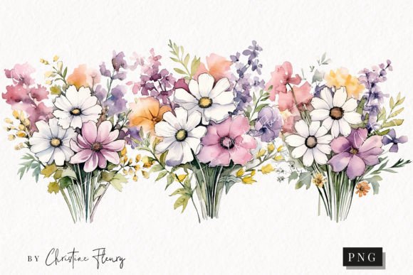 Download Watercolor Ditsy Floral White Daisy PNG - White daisy png Collection