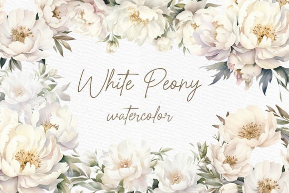 Download White Flowers Png Watercolor White Peony - White flowers Collection
