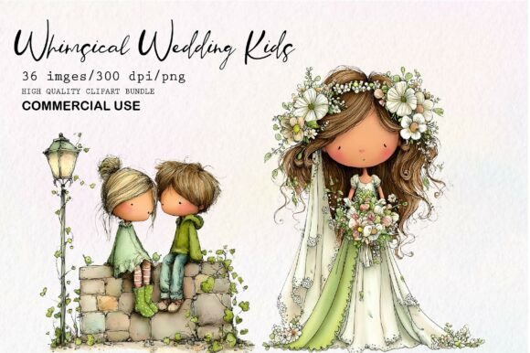 Download Whimsical Wedding Kids Clipart - Wedding Collection