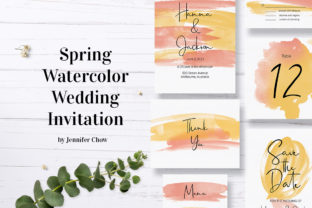 Download Spring Watercolor Wedding Stationery Set - Wedding Collection