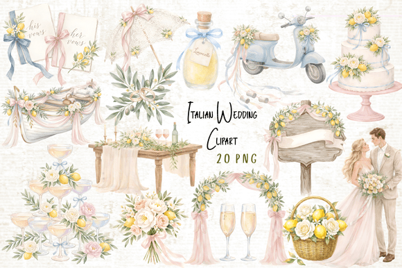 Download Italian Wedding Clipart PNG - Wedding Collection