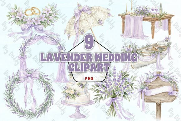 Download Lavender Wedding Clipart PNG - Wedding Collection