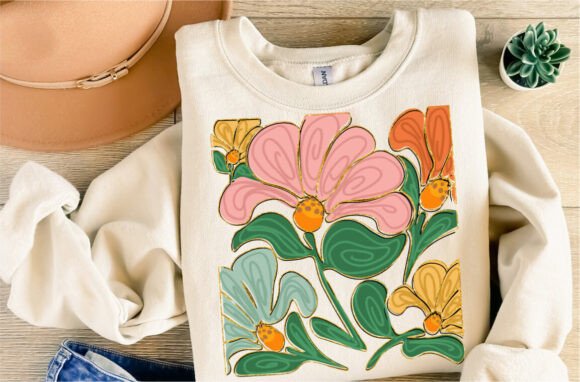 Download Boho Floral Png Design Groovy Flower Png - Groovy Collection